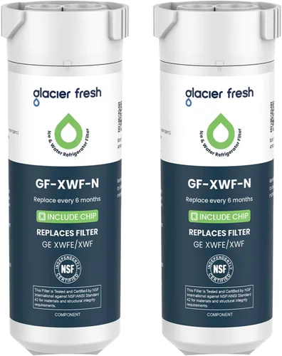 Miniatura 10 de GLACIER FRESH Filtro de agua compatible con XWFE (con CHIP incorporado), reemplazo para filtro de agua de refrigerador GE XWFE, XWF, Certificación