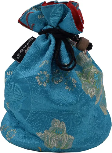 Miniatura 6 de DharmaObjects ~ Juego de cuencos tibetanos OM con mazo, cojín de brocado y bolsa de transporte ~ para meditación, curación de chakras, oración, yoga