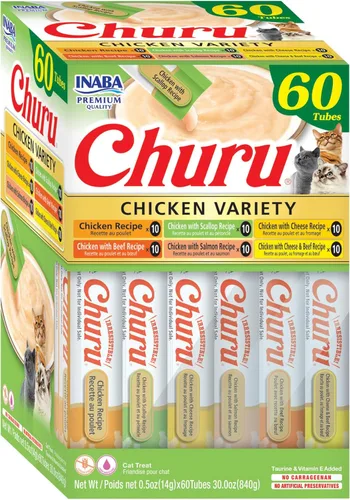 Miniatura 23 de INABA Churu - Bocadillos para gatos, puré cremoso para gatos, sin cereales, que se puede lamer y exprimir, suplemento con vitamina E y taurina, 0.5