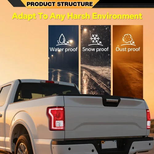 Miniatura 2 de CNNELL Conjunto de faro trasero compatible con Ford F150 SSV 2016-2017/Compatible con F150 2015-2017 (submodelo: Lariat, XL, XLT) Luces traseras