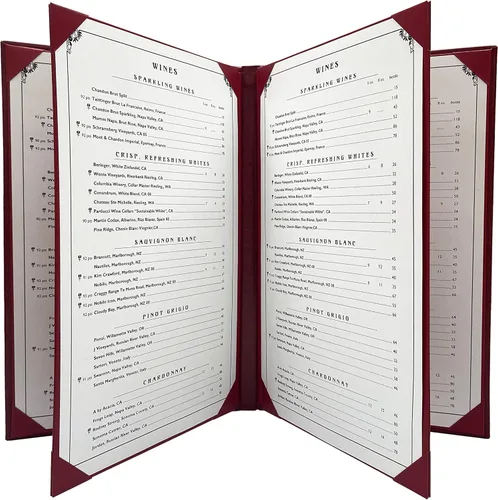 Miniatura 8 de Goodsmart Columbia Casebound - Fundas para menú de restaurante, paquete de 5, color negro, de piel sintética de alta calidad, 8.5 x 11 pulgadas, 1