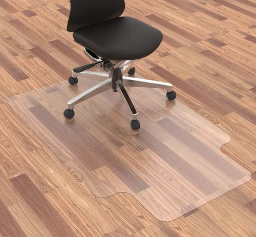 Tapete para silla de oficina para suelo de madera dura, 48 x 30 pulgadas, alfombrilla de vinilo transparente para silla rodante, oficina y hogar,