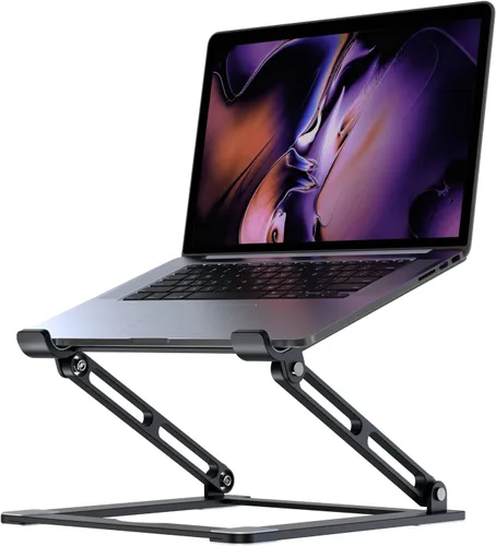 Miniatura 9 de Soporte para laptop para escritorio, elevador portátil de acrílico para laptop, soporte ergonómico ajustable para computadora portátil MacBook Air