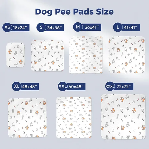 Miniatura 5 de Almohadillas lavables para orina para perros, paquete de 2 almohadillas grandes de 48 x 48 pulgadas, súper absorbentes, reutilizables