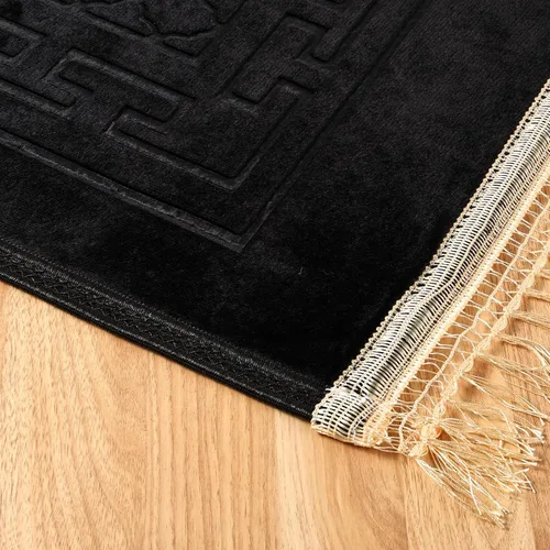 Miniatura 4 de FUMMI Alfombra de oración musulmana acolchada suave con cuentas Tasbih, gruesa alfombrilla de oración islámica antideslizante, lujoso Janamaz