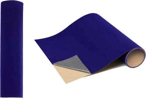 Miniatura 2 de Mesheshe 2 piezas de hojas de fieltro autoadhesivas, hoja DIY para arte y manualidades, forro de fieltro desprende y pega para cajones/cajas de Azul
