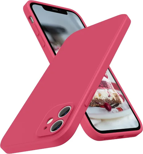 Miniatura 27 de SURPHY Diseño para iPhone 11 con protección de cámara, diseño delgado de borde recto, funda de silicona líquida para iPhone 11 de 6.1 pulgadas, negro