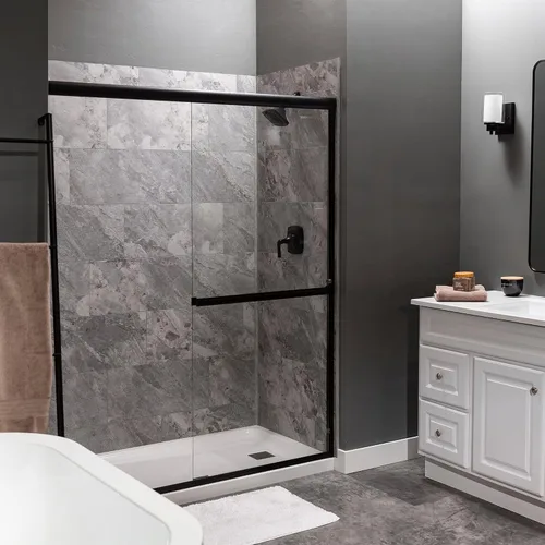 Miniatura 3 de Palisade Kit envolvente de ducha y bañera de azulejos de vinilo entrelazados de 23.2 pulgadas x 11.1 pulgadas en Silver Lake