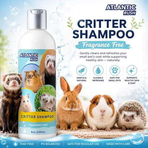 Miniatura 6 de Critter Champú para mascotas pequeñas - Champú sin fragancia animal y detergente - Champú para piel sensible para hurones, conejillos de indias