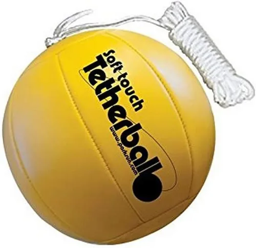 Miniatura 2 de Park & Sun Sports Tetherball de tacto suave con cable de nailon de 7 pies y clip Americana (rojo/blanco/azul)