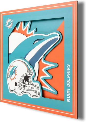 Miniatura 19 de YouTheFan Arte de pared de la serie de logotipos 3D con licencia oficial de la NFL, hecho de múltiples capas, listo para colgar en la pared, diseño