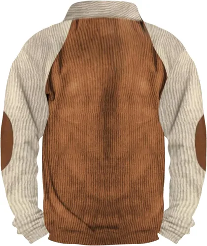 Miniatura 2 de Sudaderas para hombre, con cuello de pie, de pana, de manga larga, cómodas, para exteriores, vintage, para hombre