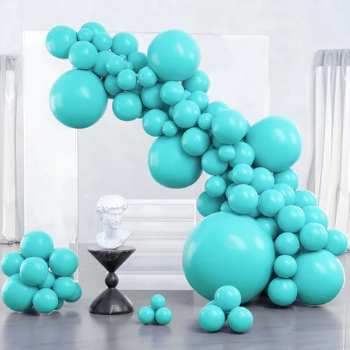Miniatura 62 de PartyWoo Globos de color azul pizarra, 100 unidades, diferentes tamaños, paquete de 18, 12, 10, 5 pulgadas, azul marino, azul polvoriento, bohemio