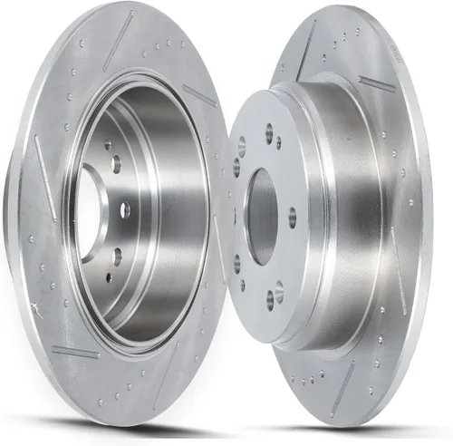 SCITOO Rear Brake Rotors For Honda For CR-V 2002-2004 Drilled & Slotted Disc Brakes Rotors Replacement:31304