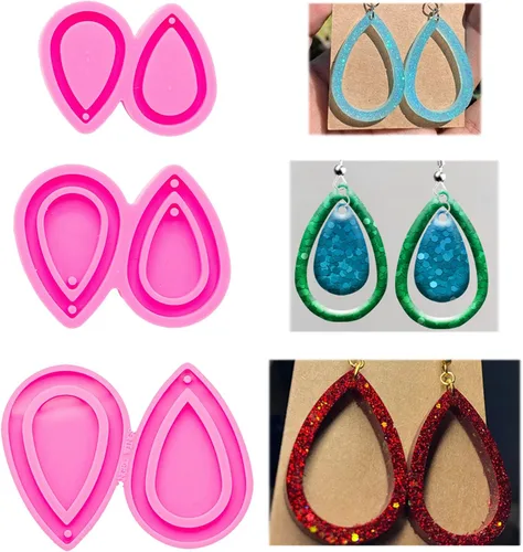 Miniatura 11 de Angel Wings 3 moldes de resina para aretes para hacer joyas, moldes de silicona para aretes, manualidades de resina, manualidades, joyería de moda