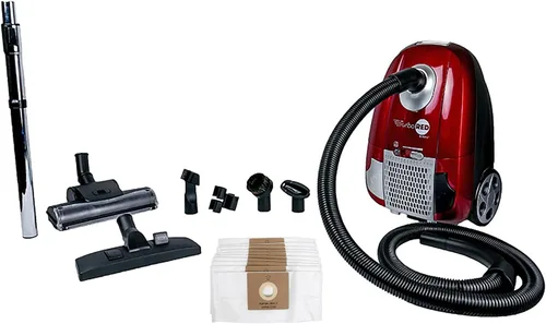 Miniatura 10 de Atrix Turbo Red AHC-1 HEPA - Potente motor de velocidad variable de 1,400 W, diseño ligero de bolsa de 6 cuartos de galón, filtración de 3 etapas