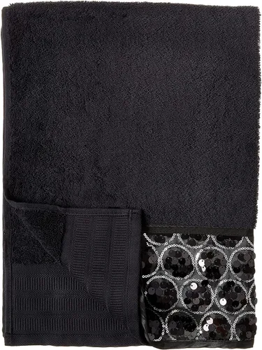 Miniatura 3 de Zahari Home Sinatra Juego de toallas de baño de 3 piezas: toalla de baño, toalla de mano y paño de limpieza, absorbentes, color negro