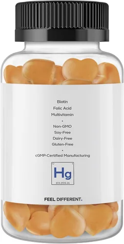 Miniatura 9 de Codeage Gomitas para el cabello, biotina de 5000 mcg, vitaminas de gomitas de crecimiento sin azúcar A, C, B6, B12, D3, zinc, suplemento
