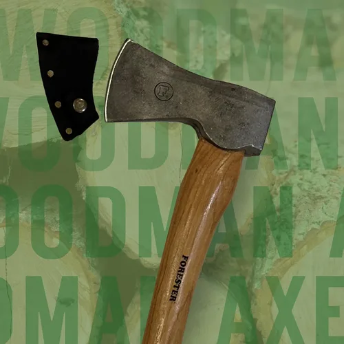 Miniatura 2 de FORESTER Woodman - Hacha de corte de madera de 24 pulgadas con vaina, hacha multiusos con mango de nogal para cortar y cortar madera, acero sueco