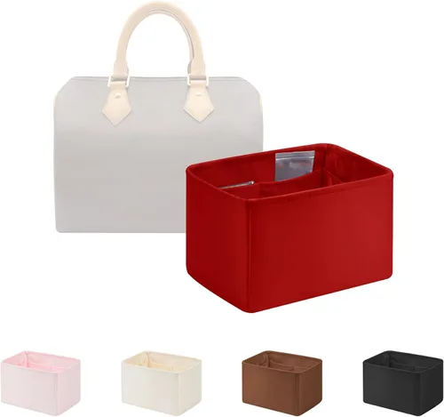 Miniatura 16 de Organizador de bolso para bolsa de lujo, tela de satén ligera y suave con bolsillos, ideal para viajes, compras y uso diario, opciones multicolor
