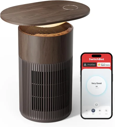Miniatura 11 de SwitchBot Purificadores de aire para habitación grande del hogar con materia de hasta 3620 pies cuadrados, 20 dB, prefiltro lavable, modo mascota