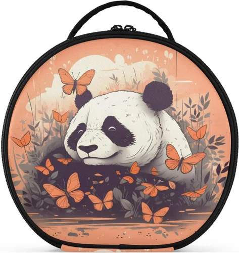 Miniatura 23 de senya Bolsa redonda para cosméticos, estuche de viaje para maquillaje, bolsa organizadora de maquillaje con divisores ajustables, portátil