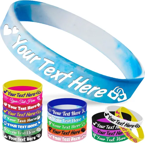 Miniatura 22 de Pulseras de silicona personalizadas, pulseras de goma personalizadas a granel para eventos, regalos de motivación deportiva, apoyos para hombres