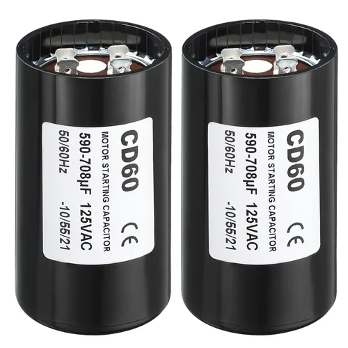 Miniatura 11 de PATIKIL Condensador de arranque del motor, 2 unidades 88-108uF/Mfd 125V 50/60Hz CD60 Condensador de funcionamiento para arranque de motor eléctrico