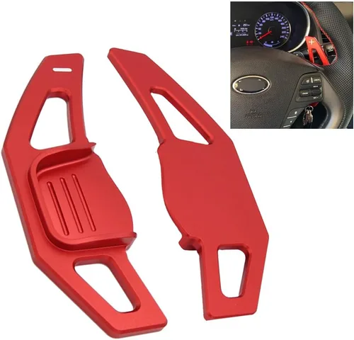 Miniatura 6 de SANRILY Cubiertas de aluminio negro de la palanca de cambios del volante para KIA K3 Forte Koup SX 2015 2016 GT SW 2013 2014 Paddle Shifter
