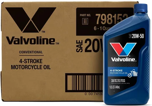 Miniatura 14 de Valvoline Aceite de motor sintético completo de 4 tiempos para motocicleta 10W-40, 1 cuarto de galón