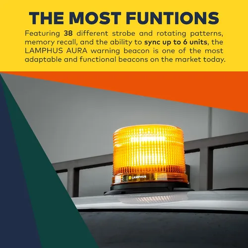 Miniatura 3 de LAMPHUS AURA 5.5" SAE Clase 1 LED de 12 W luz estroboscópica de emergencia Advertencia luz testigo para remolque construcción camiones Vehículos