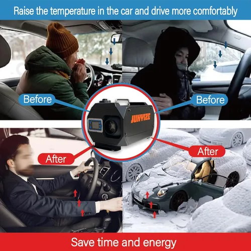 Miniatura 8 de Calentador diésel de 12 V y 8 KW, calentador de aire diésel todo en uno, calentador diésel portátil con monitor LCD y control remoto para tienda