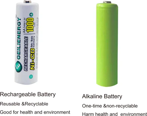 Miniatura 5 de Pilas recargables AA Ni-CD de 1000 mAh, pilas recargables AA para luces solares (paquete de 8)
