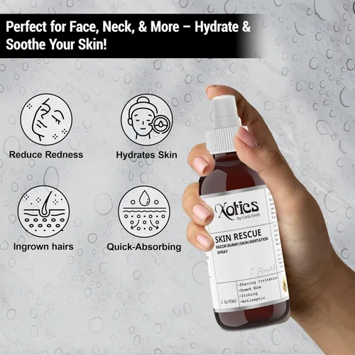 Miniatura 6 de Xotics Skin Rescue Razor Bump 2 oz – Tratamiento natural para quemaduras de afeitado para hombres y mujeres – Ingredientes naturales