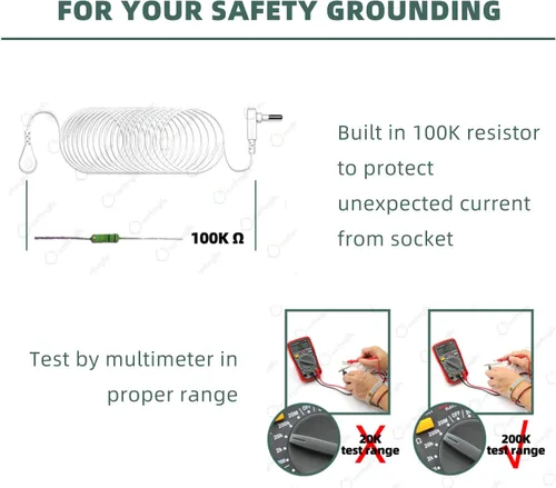 Miniatura 9 de Kit de Sábana Bajera con Conexión a Tierra Connect to The Earth's Energy Bolsillo de 15 Pulgadas de Profundidad Sábanas de Cama con Conexión a