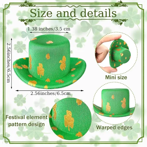 Miniatura 4 de Pickmesh 20 piezas de mini tazas de cerveza para el día de San Patricio, sombreros de duende verdes, taza de cerveza de plástico de 1 onza, vasos