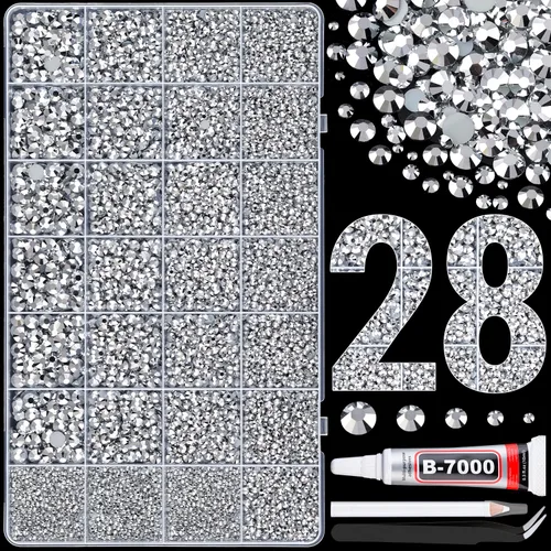 Miniatura 38 de 30000 diamantes de imitación de resina para deslumbrar con pegamento de joyería B7000, gemas de imitación doradas para manualidades, ropa, vasos