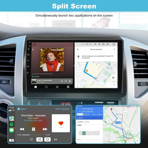 Miniatura 6 de AWESAFE Estéreo de coche Android para Toyota Tacoma 2005-2015, 5G WiFi 9 pulgadas, unidad principal de pantalla táctil, Tacoma Radio, actualización