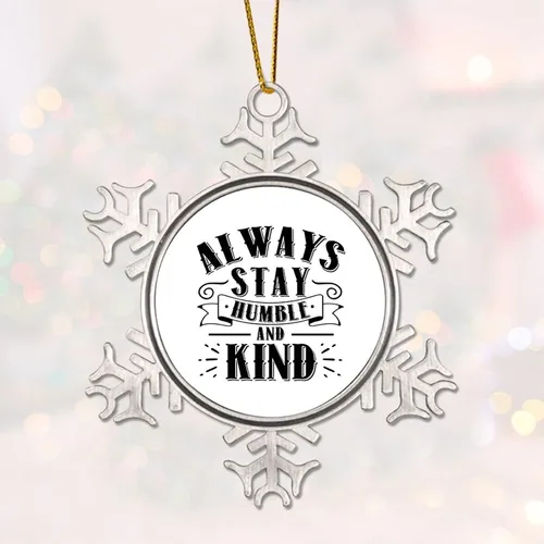 Miniatura 3 de Adornos decorativos de Navidad de copo de nieve de metal de 3 pulgadas, adorno de recuerdo de Navidad, regalo inspirador, adornos colgantes