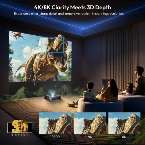 Miniatura 4 de NothingProjector - Pantalla ALR para proyector de alcance ultra corto, 85% de rechazo de luz de techo ambiental, 100 pulgadas, 4K/8K UHD, 3D activo