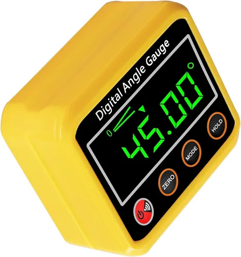 Miniatura 7 de Buscador de ángulo digital magnético y vial de burbujas de nivel, inclinómetro de calibre de ángulo de 90 °, transportador de calibre cónico