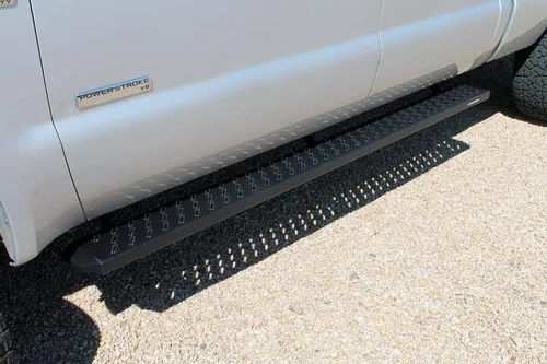 Miniatura 5 de Raptor Series Estribos Pasos 6.5in Ancho Sawtooth Grip Aluminio Negro Parte 2103-0344BT