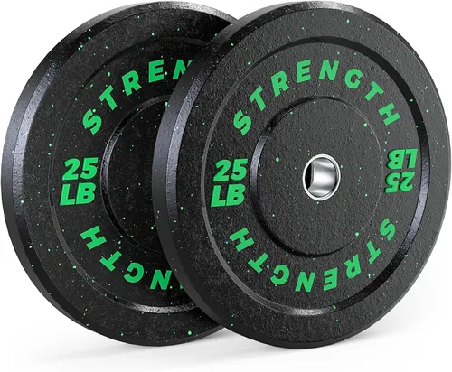 Miniatura 11 de GIKPAL Juego de Discos Olímpicos de Parachoques, Discos de Peso de Goma de 2 Pulgadas para Gimnasio en Casa, Placas de Barra para Levantamiento de 2