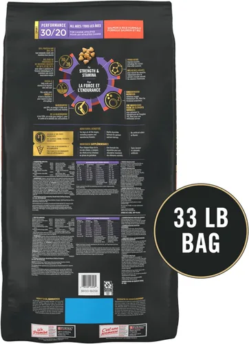 Miniatura 8 de Purina Pro Plan Alimento para perros con alto contenido de proteínas, fórmula Sport 30/20 de salmón y arroz, comida seca para perros - Bolsa de 33