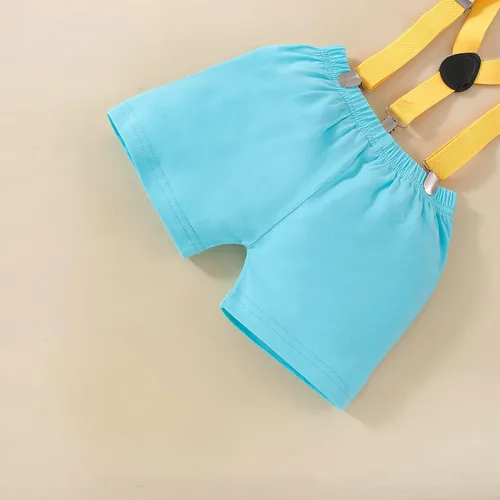 Miniatura 7 de Highnesson-ww Ropa divertida para el primer cumpleaños para bebé, ropa para bebé, con corbatín, mameluco, pantalones, conjunto de tirantes, trajes