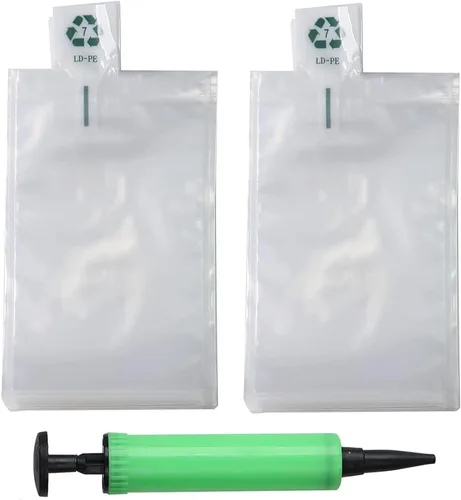Miniatura 21 de Miupoo Bolsas de aire de embalaje, bolsa protectora de embalaje de aire inflable de plástico transparente con cojín de bomba gratis, bolsa