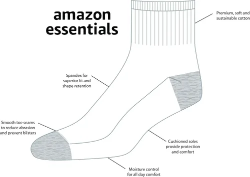 Miniatura 2 de Tienda Essentials Women's Cotton Lightly Cushioned Ankle Socks, 10 Pairs