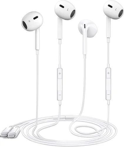 Miniatura 9 de USB C Headphones for iPhone 17/16/15 Pro Max, Wired in-Ear Earphones Type C Earbuds with Mic & Volume Control Compatible with iPhone 17/16/15