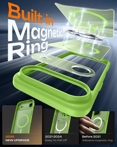 Miniatura 9 de TOCOL Funda para iPhone 11, compatible con Magsafe, protección completa de cámara, imanes integrados, protección contra caídas, funda translúcida