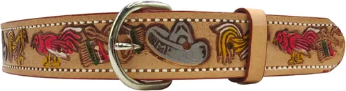 Cinturón decorativo de piel para fiesta mexicana diseños tallados y pintados ropa de vaquero occidental para hombres y mujeres regalos temáticos del